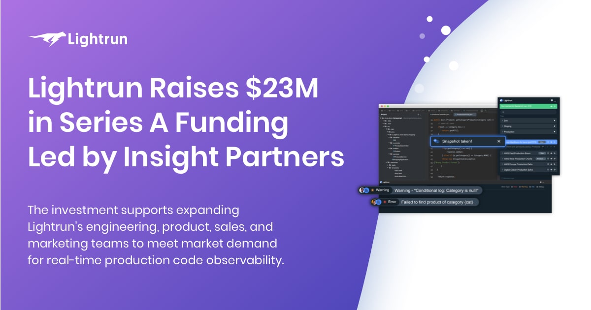 Lightrun Series A funding led by Insight Partners