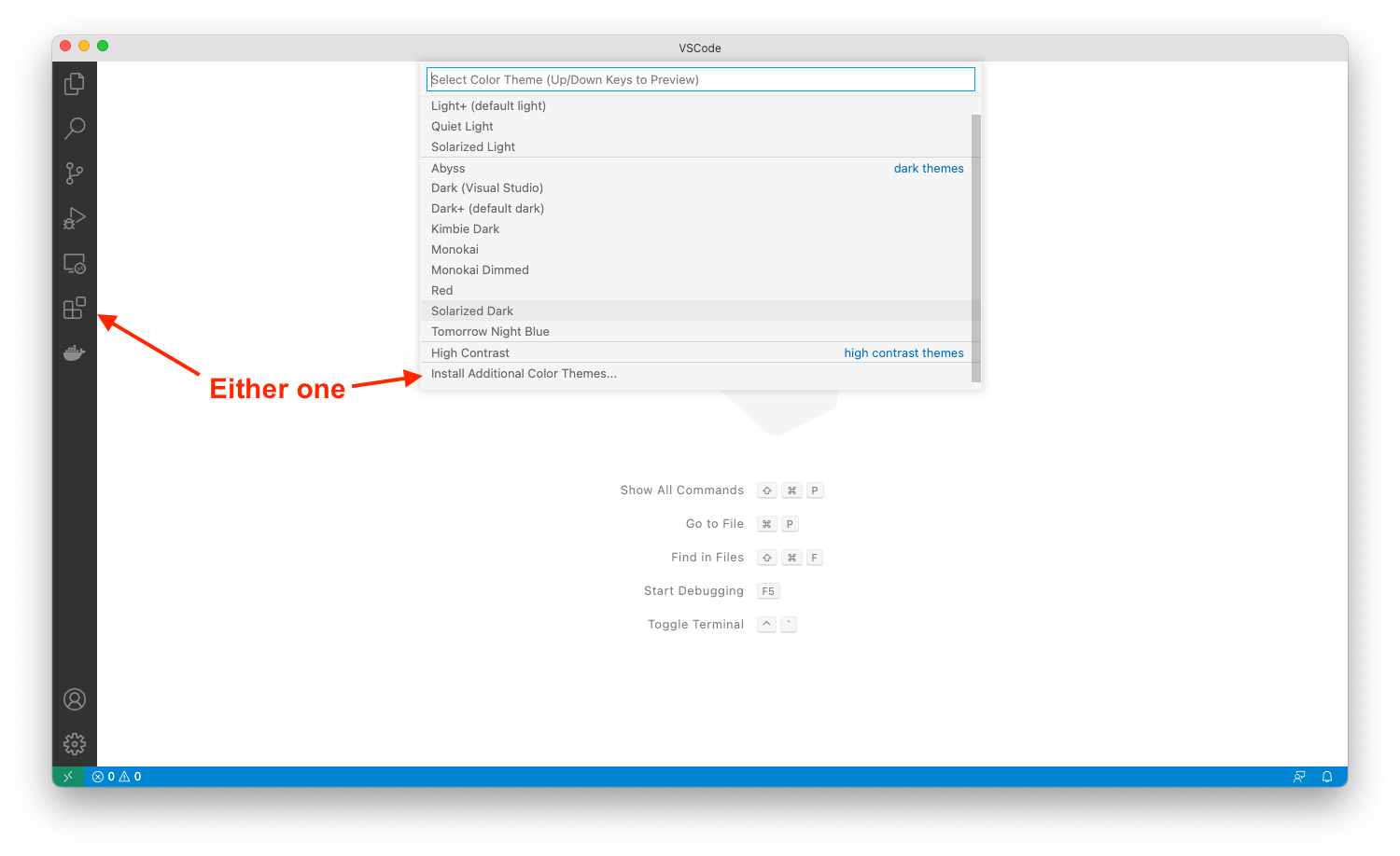 Install a theme