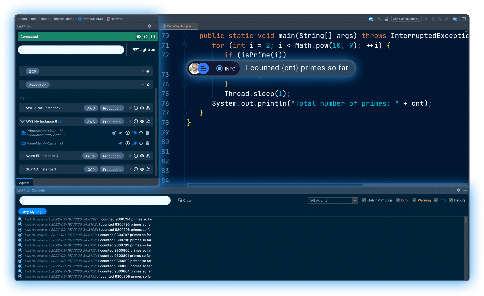 Observability in IntelliJ IDEA with Lightrun