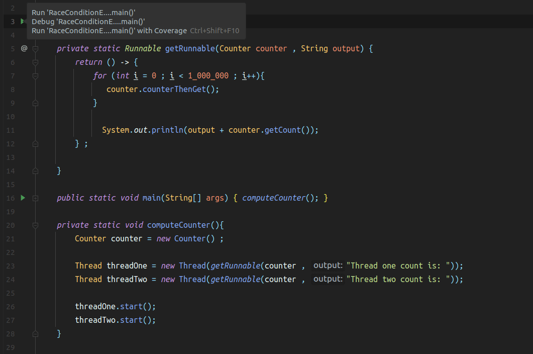Starting debugging in IntelliJ IDEA