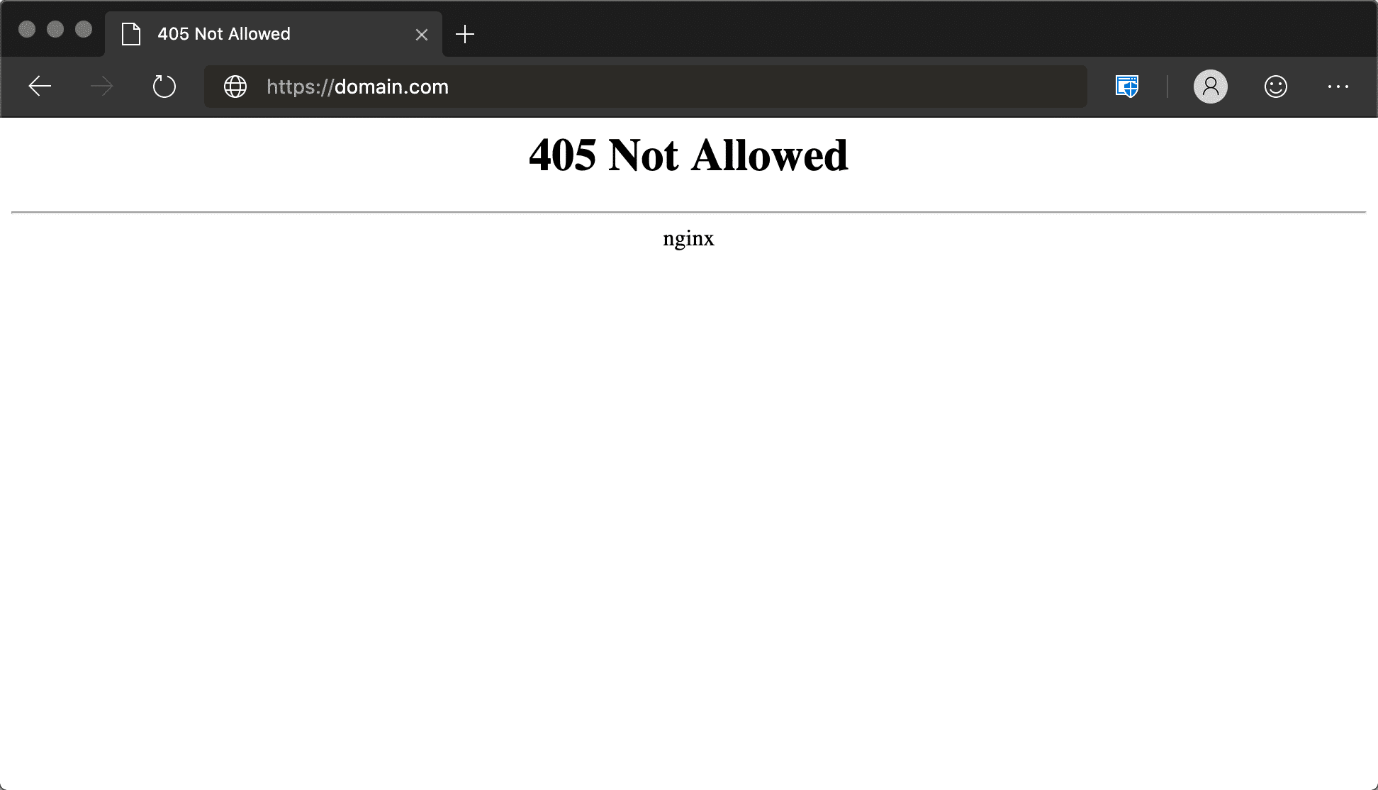 wrong method api error