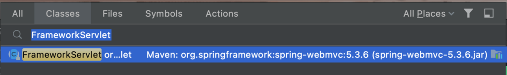 Navigating to FrameworkServlet