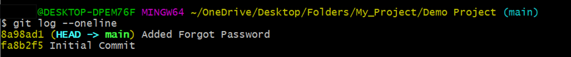 git log