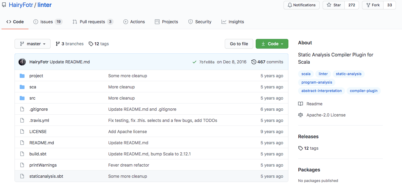 Linter for Scala