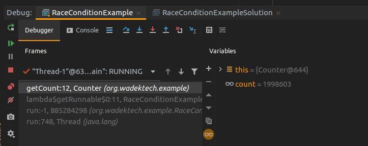 Debugger's Variables view