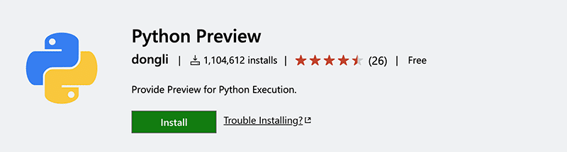 Python VSCode extensions: Python Preview