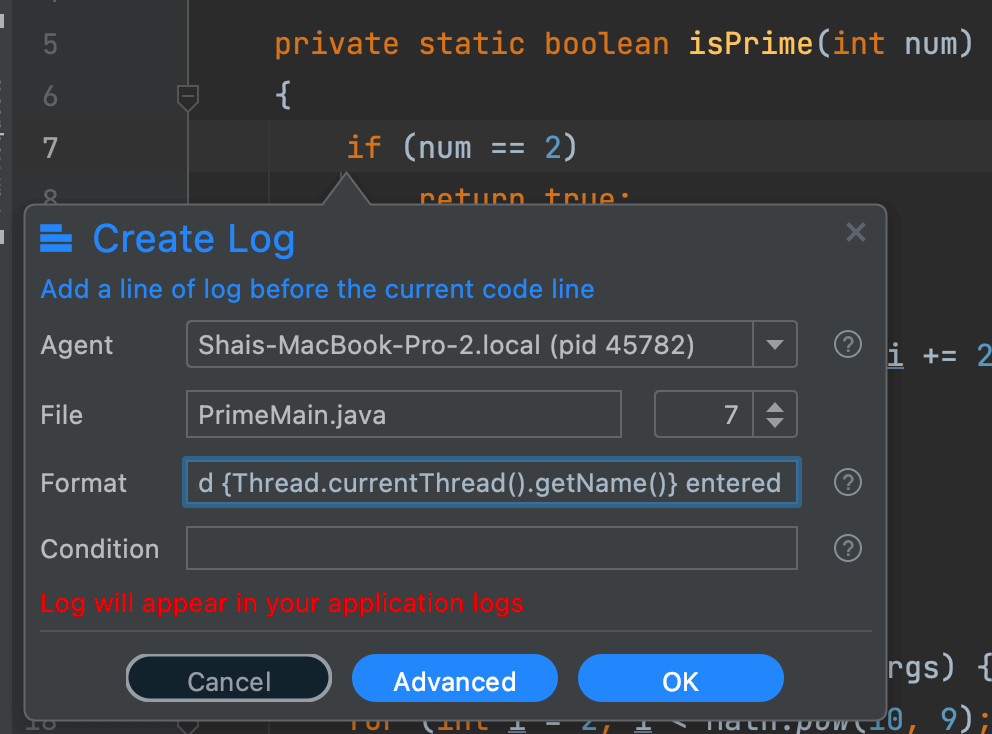 Create Log
