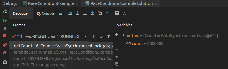Debugging the atomic implementation: 2
