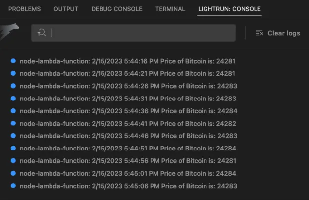 Lightrun Console
